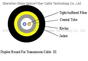 Fiber Optic Cable Duplex Round Far Transmmion Central Tube